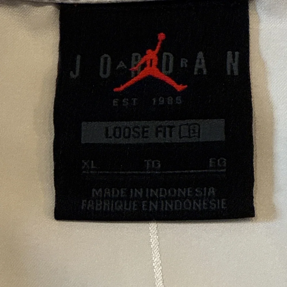 Jordan Brand Jumpman Stripe Short Sleeve Snap Button Up Shirt White Men's XL